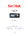 SanDisk MP3 Player c200 owners manual user guide