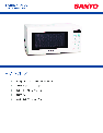 Sanyo Microwave Oven EM-G255A owners manual user guide