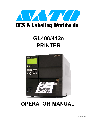 SATO Printer GL408/412E owners manual user guide