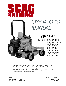 Scag Power Equipment Lawn Mower STC48V-22FS owners manual user guide