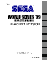 Sega Games WORLD SERIES '99 owners manual user guide