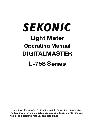 Sekonic Camera Accessories 57 owners manual user guide