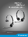 Sennheiser Video Game Headset MB Pro 1 owners manual user guide