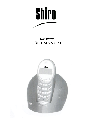 Shiro Cordless Telephone SD8141 owners manual user guide