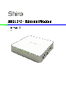 Shiro Modem ADSL 2/2+ Ethernet Modem owners manual user guide