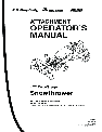 Simplicity Snow Blower LX 2000, LX 2900 owners manual user guide
