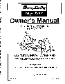Simplicity Tiller 1694405 owners manual user guide
