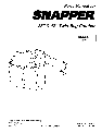 Snapper Garbage Disposal 1695171 owners manual user guide