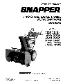 Snapper Snow Blower E105308E owners manual user guide