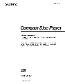 Sony Stereo System CDP-D12 owners manual user guide