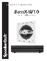 SpeakerCraft Car Speaker BassX-W10 owners manual user guide