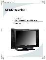 SpectronIQ Flat Panel Television PLTV-20NW32 owners manual user guide