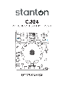 Stanton CD Player C.324 owners manual user guide