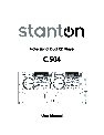 Stanton CD Player C.504 owners manual user guide