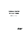 Star Micronics Printer TSP1000 owners manual user guide