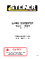 Steiner Turf Lawn Sweeper LS340 owners manual user guide