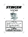 Stinger Insect Control Equipment CT100 owners manual user guide