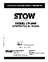 Stow Water Pump CP-20H owners manual user guide