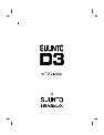 Suunto Watch D3 owners manual user guide