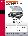 Sylvania Turntable SRCD873 owners manual user guide