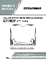 Sylvania TV VCR Combo 6719DF owners manual user guide