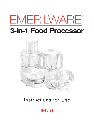 T-Fal Food Processor Emerilware owners manual user guide