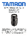 Tamron Camera Lens 672D owners manual user guide