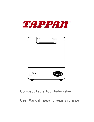 Tappan Dishwasher TDT4030B owners manual user guide