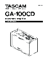 Tascam Stereo Amplifier GA-100CD owners manual user guide