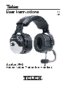 Telex Headphones 50-D owners manual user guide