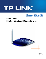 TP-Link Network Router TL-WA730RE owners manual user guide