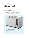 Turbo Air Refrigerator TBC-24SD, 24SB owners manual user guide