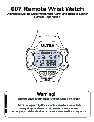 Ultra Start Watch 007 owners manual user guide