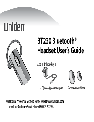 Uniden Bluetooth Headset BT230 owners manual user guide