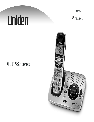 Uniden Cordless Telephone DECT1580 Series owners manual user guide