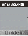 Uniden Scanner BCT8 owners manual user guide