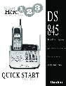 Uniden Telephone DS845 owners manual user guide