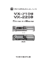 Vertex Standard Two-Way Radio VX-2200 owners manual user guide