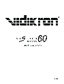 Vidikron Projector 60 owners manual user guide