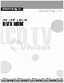 Vivitek Flat Panel Television LT32PL3-A owners manual user guide