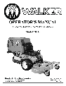 Walker Lawn Mower MC19 owners manual user guide