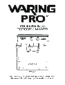 Waring Popcorn Poppers WPM40 owners manual user guide