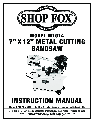 Woodstock Saw M1014 owners manual user guide