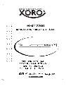 Xoro DVD Player HSD 2200 owners manual user guide