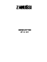 Zanussi Freezer ZFK47/52RF owners manual user guide