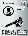 Zenoah Blower HBZ2602 owners manual user guide