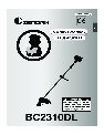 Zenoah Brush Cutter BC2310DL owners manual user guide